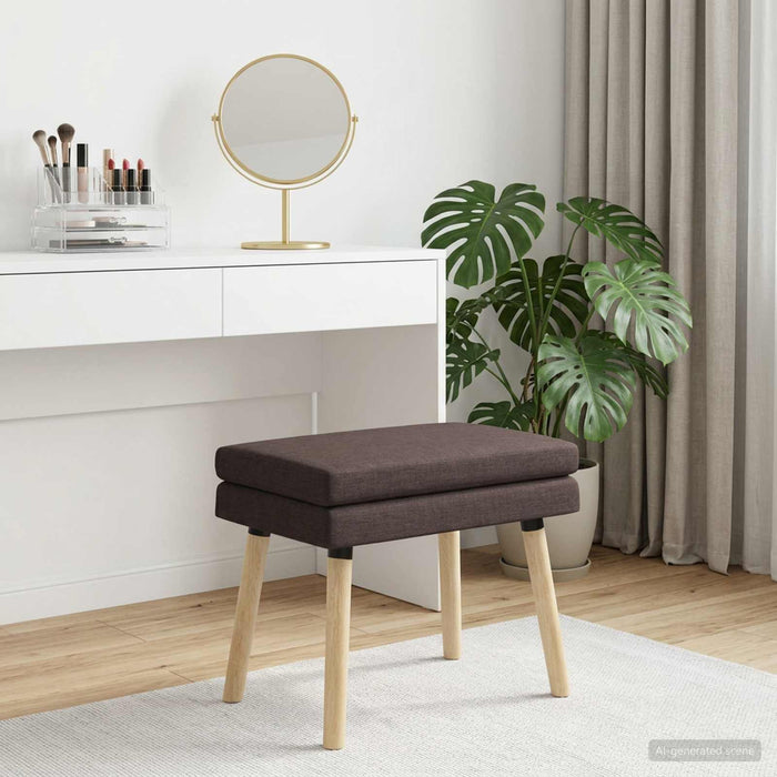 Bancă cu două straturi Maro închis 60 x 40 x 46 cm Țesătură - WALTI WALTI