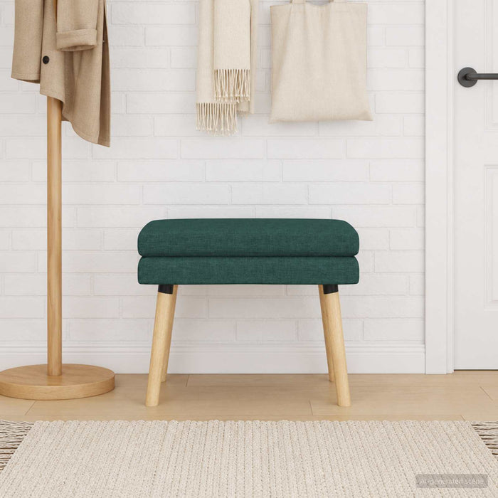Bancă cu două straturi Verde închis 60 x 40 x 46 cm Țesătură WALTI