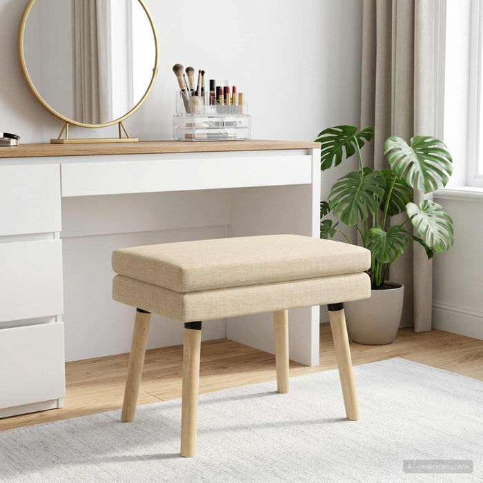 Bancă cu două straturi Crem 60 x 40 x 46 cm Țesătură WALTI