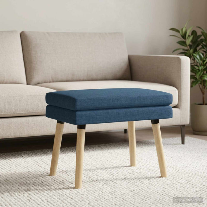Bancă cu două straturi albastru 60 x 40 x 46 cm Țesătură - WALTI WALTI