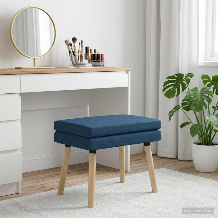 Bancă cu două straturi albastru 60 x 40 x 46 cm Țesătură - WALTI WALTI