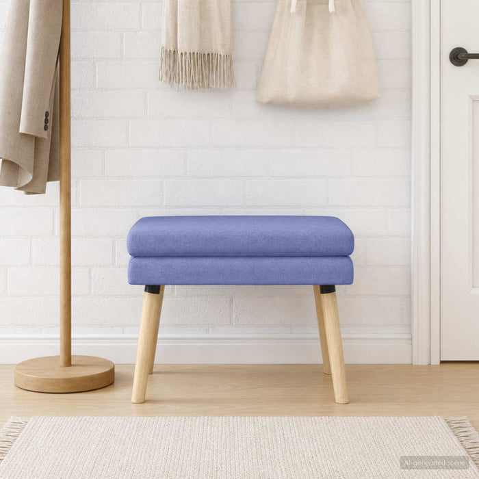 Bancă cu două straturi Albastru Jeans 60 x 40 x 46 cm Țesătură - WALTI WALTI