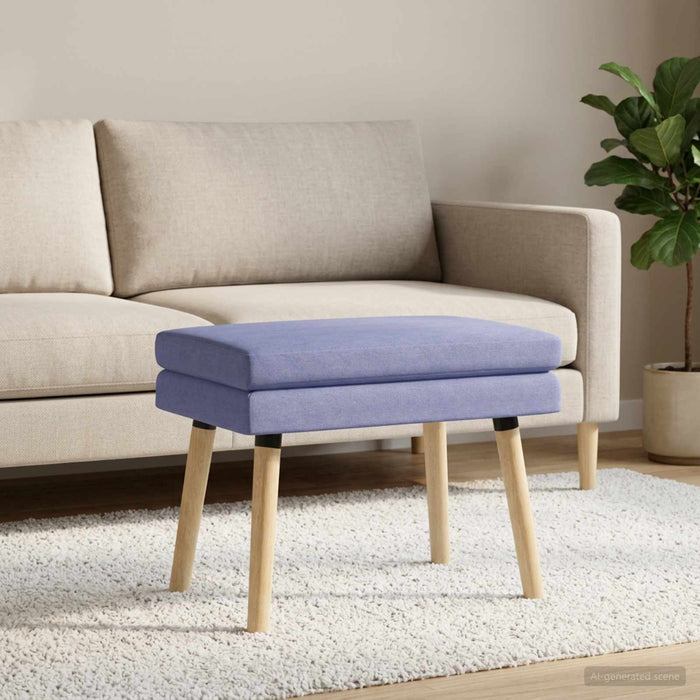 Bancă cu două straturi Albastru Jeans 60 x 40 x 46 cm Țesătură - WALTI WALTI