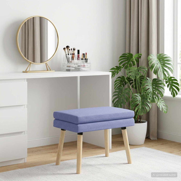 Bancă cu două straturi Albastru Jeans 60 x 40 x 46 cm Țesătură - WALTI WALTI