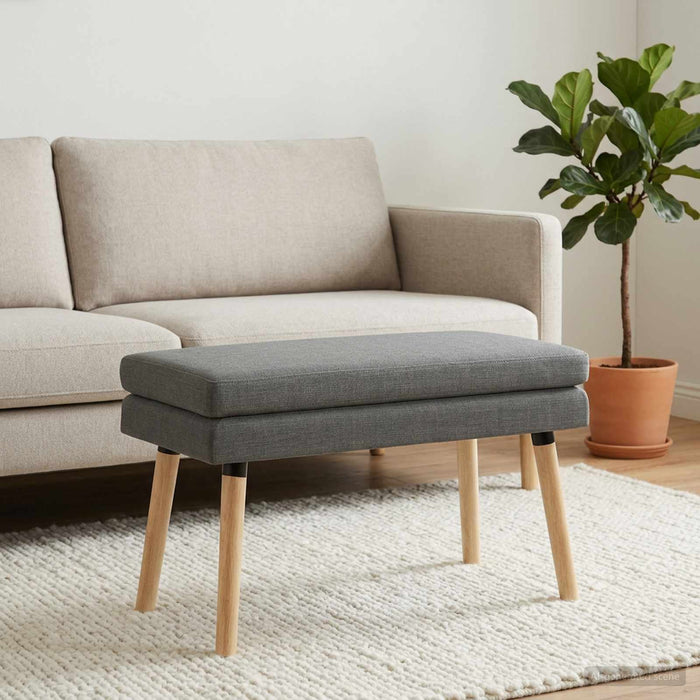 Bancă cu două straturi Gri închis 80 x 40 x 47 cm Țesătură - WALTI WALTI
