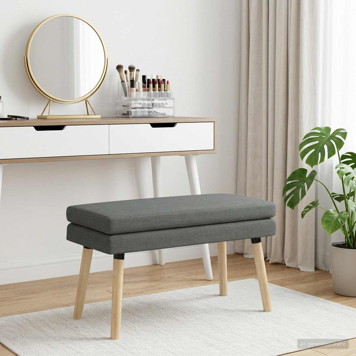 Bancă cu două straturi Gri închis 80 x 40 x 47 cm Țesătură - WALTI WALTI