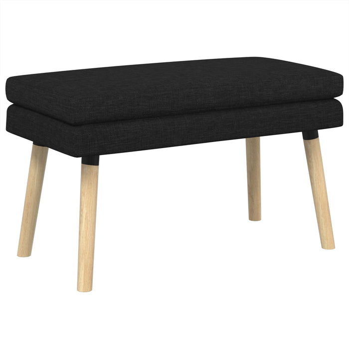 Bancă cu două straturi Negru 80 x 40 x 47 cm Țesătură WALTI