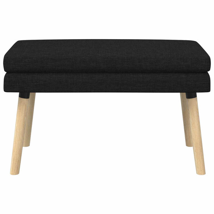 Bancă cu două straturi Negru 80 x 40 x 47 cm Țesătură WALTI