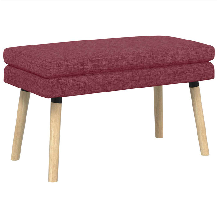 Bancă cu două straturi Roșu Vin 80 x 40 x 47 cm Țesătură WALTI