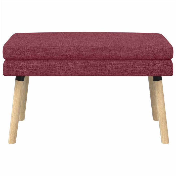Bancă cu două straturi Roșu Vin 80 x 40 x 47 cm Țesătură WALTI