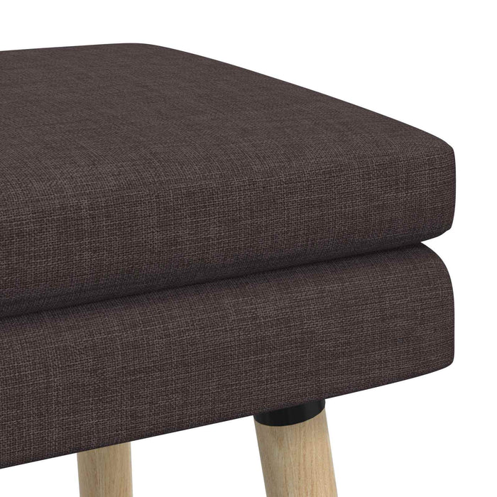 Bancă cu două straturi Maro închis 80 x 40 x 47 cm Țesătură WALTI