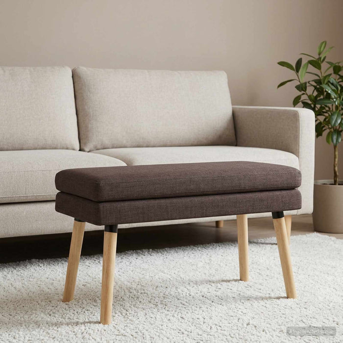 Bancă cu două straturi Maro închis 80 x 40 x 47 cm Țesătură - WALTI WALTI
