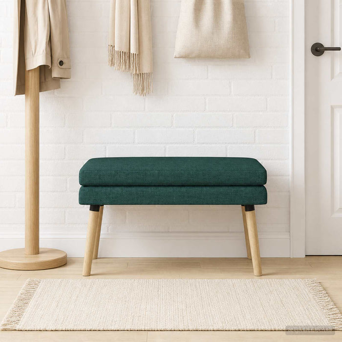 Bancă cu două straturi Verde închis 80 x 40 x 47 cm Țesătură - WALTI WALTI