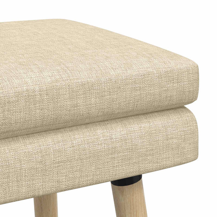 Bancă cu două straturi Crem 80 x 40 x 47 cm Țesătură WALTI