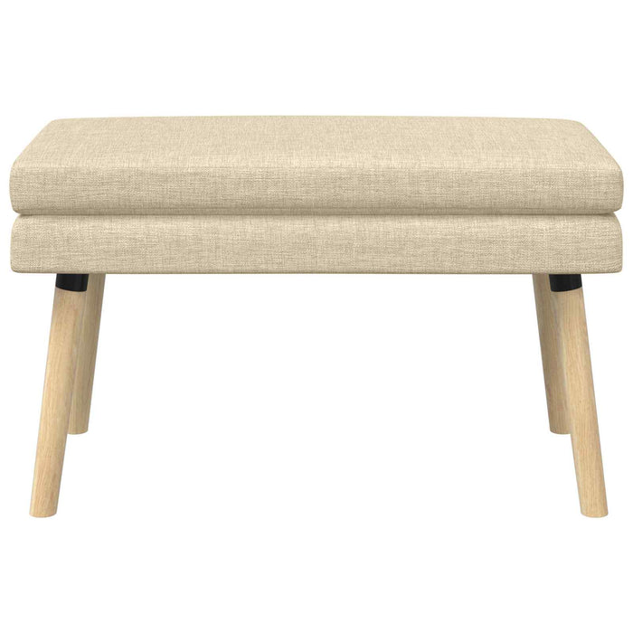 Bancă cu două straturi Crem 80 x 40 x 47 cm Țesătură WALTI