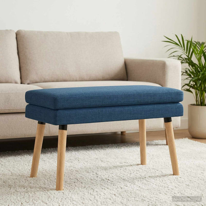 Bancă cu două straturi albastru 80 x 40 x 47 cm Țesătură - WALTI WALTI