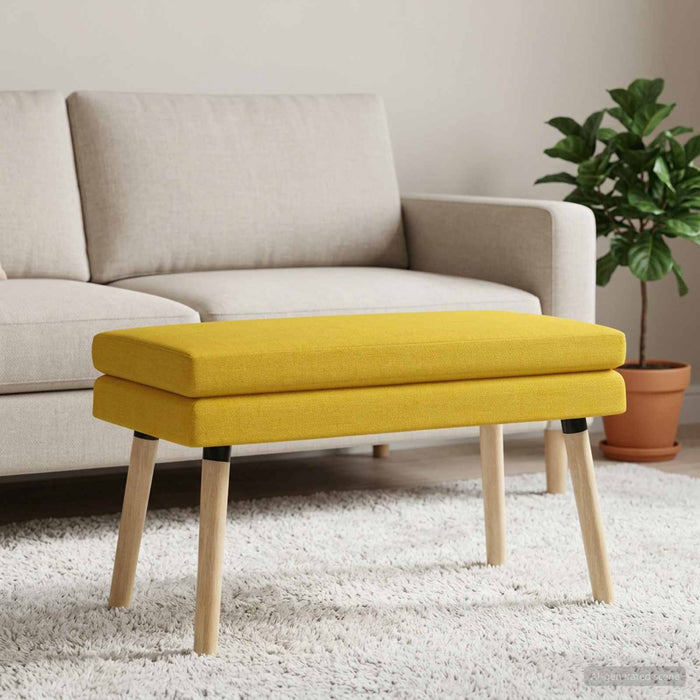 Bancă cu două straturi Galben Deschis 80 x 40 x 47 cm Țesătură - WALTI WALTI