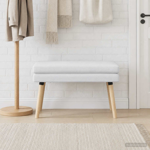 Bancă cu două straturi Alb 80 x 40 x 47 cm Țesătură - WALTI WALTI