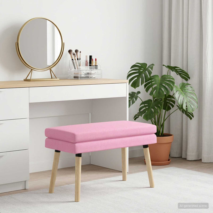 Bancă cu două straturi Roz 80 x 40 x 47 cm Țesătură - WALTI WALTI