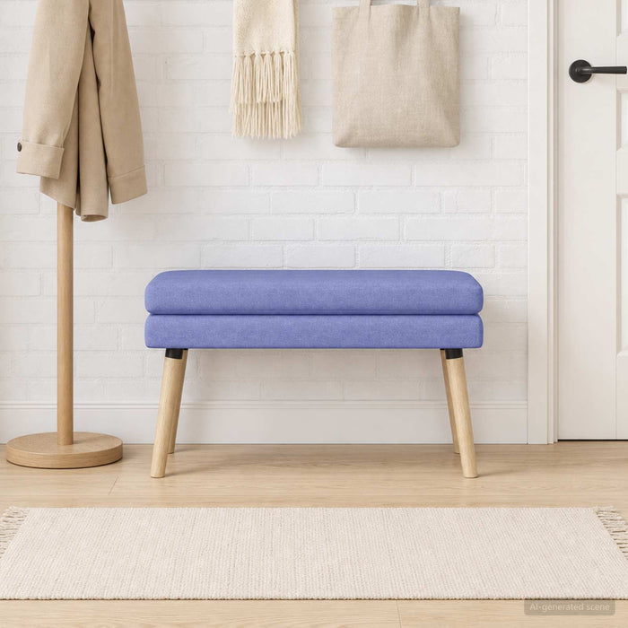 Bancă cu două straturi Albastru Jeans 80 x 40 x 47 cm Țesătură - WALTI WALTI