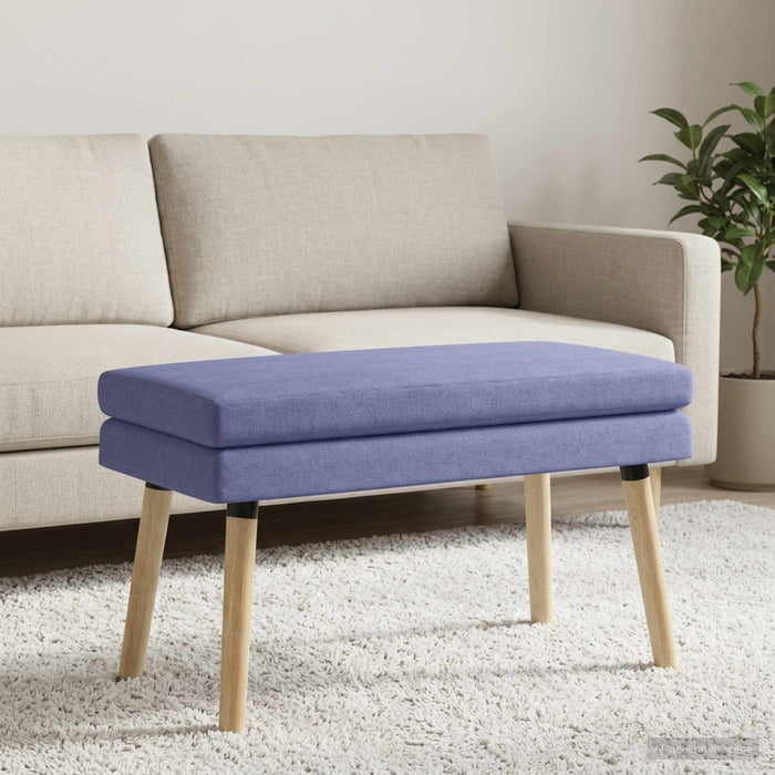 Bancă cu două straturi Albastru Jeans 80 x 40 x 47 cm Țesătură - WALTI WALTI