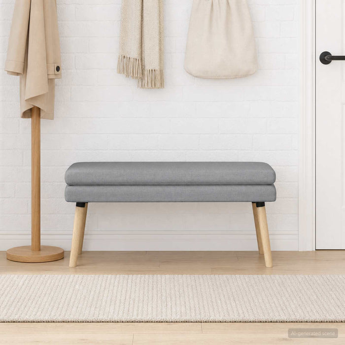 Bancă cu două straturi Gri deschis 110 x 40 x 47 cm Țesătură - WALTI WALTI