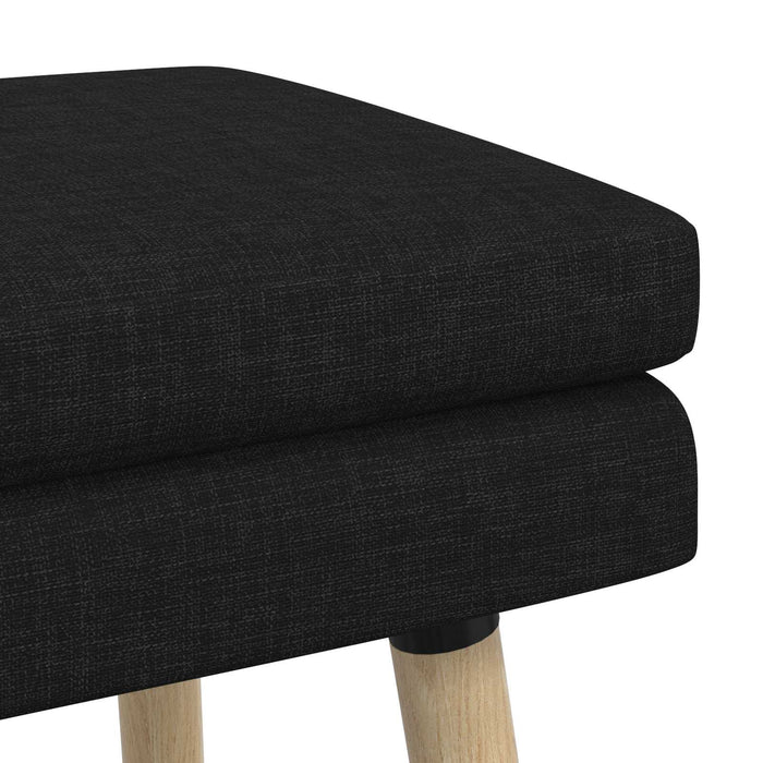 Bancă cu două straturi Negru 110 x 40 x 47 cm Țesătură WALTI