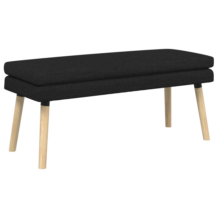 Bancă cu două straturi Negru 110 x 40 x 47 cm Țesătură WALTI