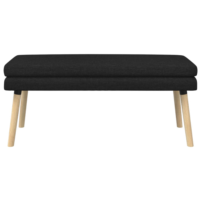 Bancă cu două straturi Negru 110 x 40 x 47 cm Țesătură WALTI