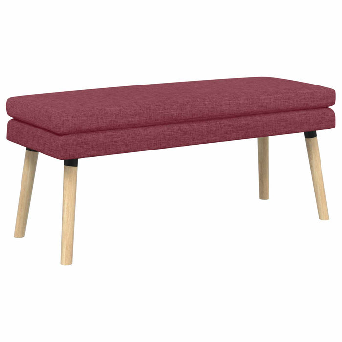 Bancă cu două straturi Roșu Vin 110 x 40 x 47 cm Țesătură WALTI