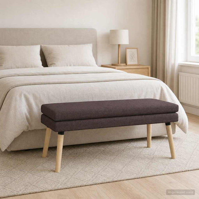Bancă cu două straturi Maro închis 110 x 40 x 47 cm Țesătură - WALTI WALTI