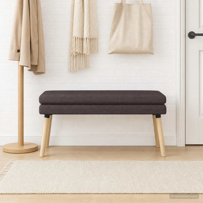 Bancă cu două straturi Maro închis 110 x 40 x 47 cm Țesătură - WALTI WALTI
