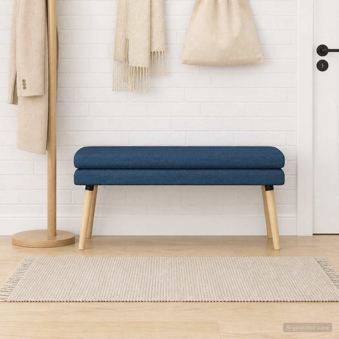 Bancă cu două straturi albastru 110 x 40 x 47 cm Țesătură - WALTI WALTI