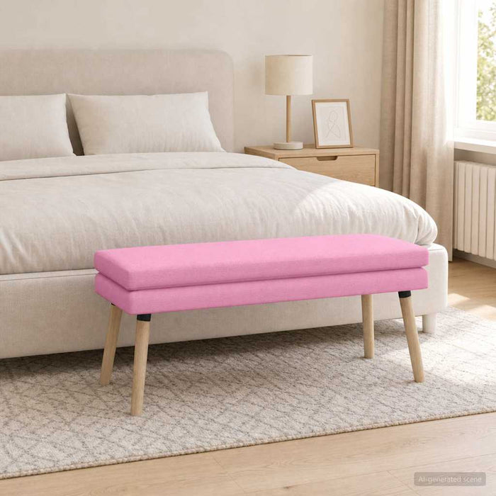 Bancă cu două straturi Roz 110 x 40 x 47 cm Țesătură - WALTI WALTI