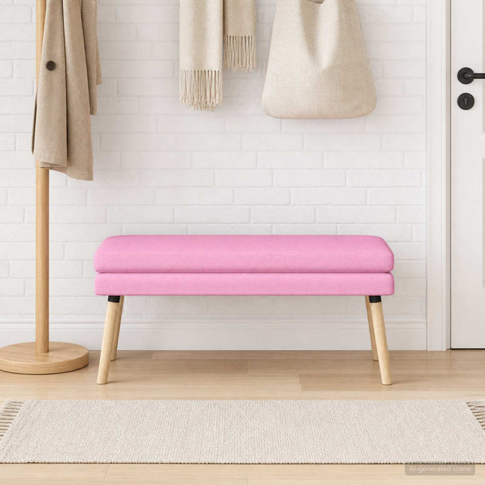 Bancă cu două straturi Roz 110 x 40 x 47 cm Țesătură - WALTI WALTI