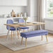 Bancă cu două straturi Albastru Jeans 110 x 40 x 47 cm Țesătură - WALTI WALTI