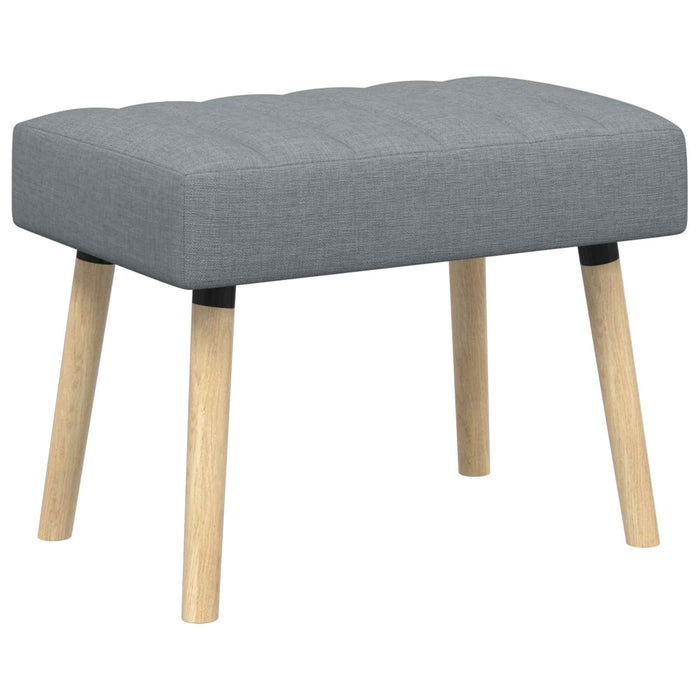 Bancă cu tapițare canelată Gri deschis 60 x 40 x 45 cm Țesătură WALTI