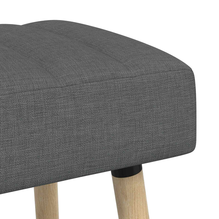 Bancă cu tapițare canelată Gri închis 60 x 40 x 45 cm Țesătură WALTI