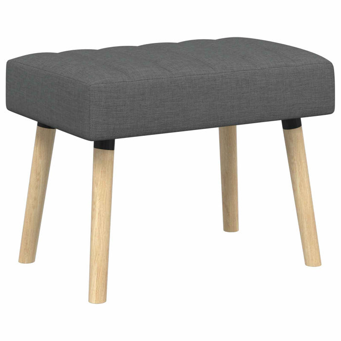 Bancă cu tapițare canelată Gri închis 60 x 40 x 45 cm Țesătură WALTI