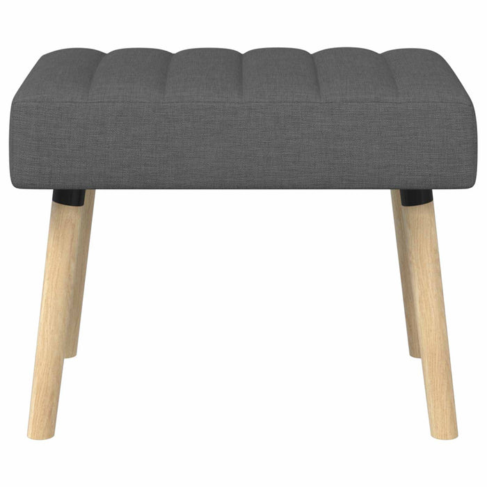 Bancă cu tapițare canelată Gri închis 60 x 40 x 45 cm Țesătură WALTI