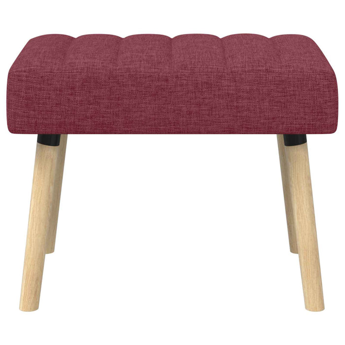 Bancă cu tapițare canelată Roșu Vin 60 x 40 x 45 cm Țesătură WALTI