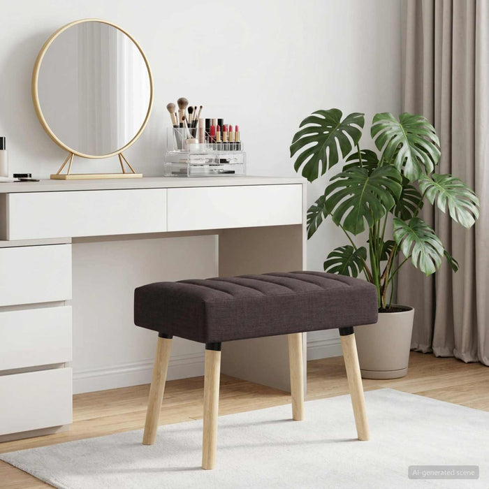 Bancă cu tapițare canelată Maro închis 60 x 40 x 45 cm Țesătură - WALTI WALTI