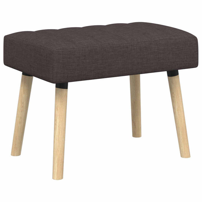 Bancă cu tapițare canelată Maro închis 60 x 40 x 45 cm Țesătură WALTI
