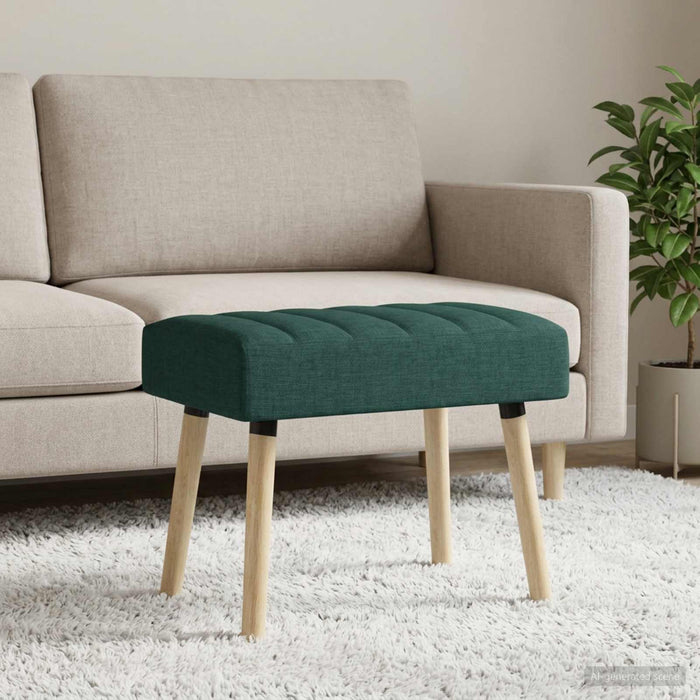 Bancă cu tapițare canelată Verde închis 60 x 40 x 45 cm - WALTI WALTI