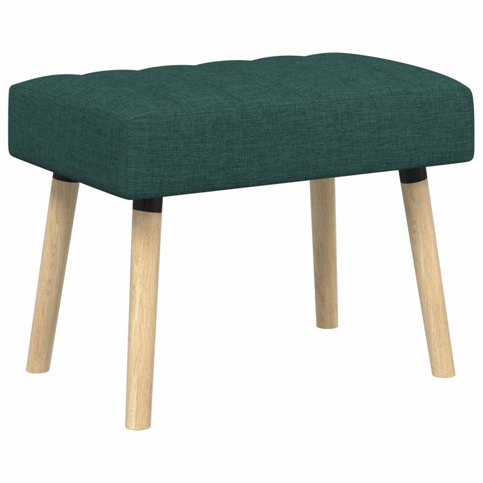 Bancă cu tapițare canelată Verde închis 60 x 40 x 45 cm WALTI
