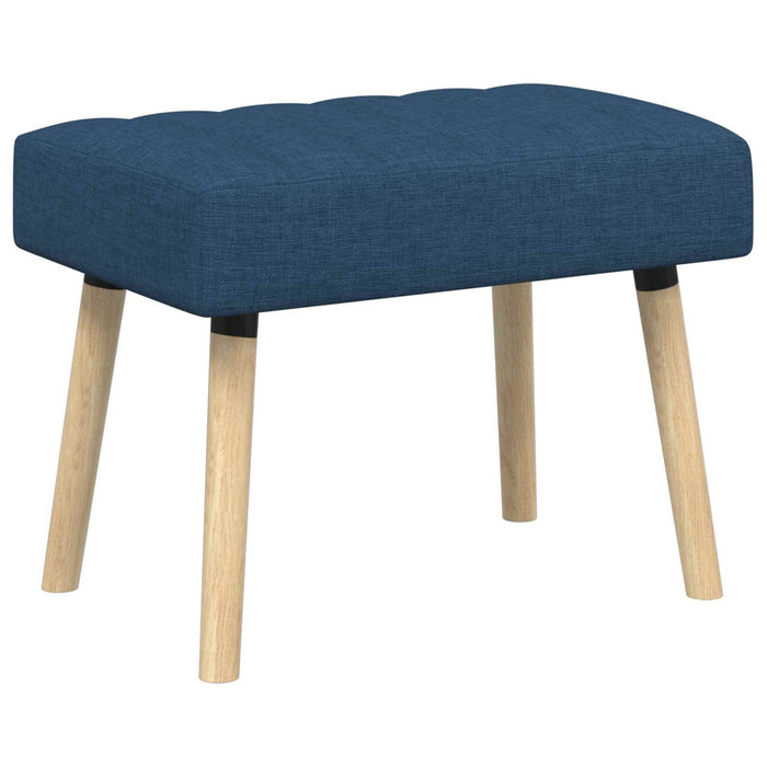 Bancă cu tapițare canelată albastru 60 x 40 x 45 cm Țesătură WALTI
