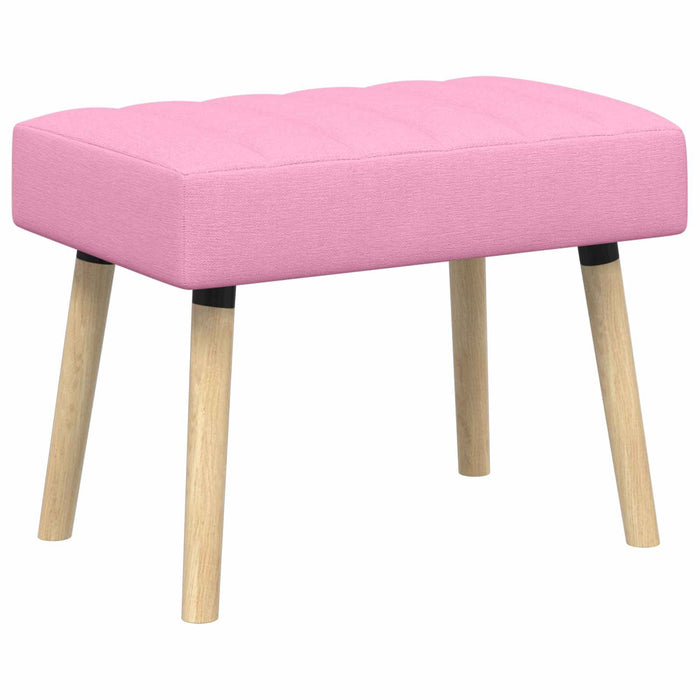 Bancă cu tapițare canelată Roz 60 x 40 x 45 cm Țesătură WALTI