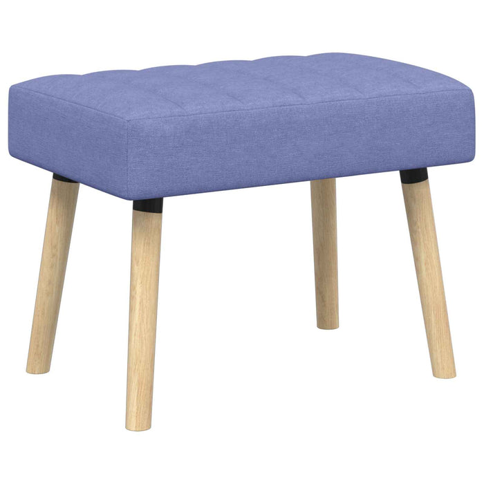 Bancă cu tapițare canelată Albastru Jeans 60 x 40 x 45 cm WALTI