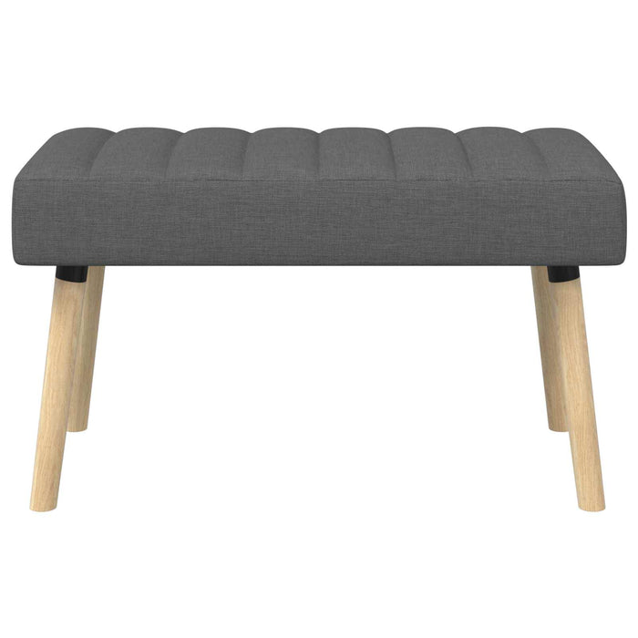 Bancă cu tapițare canelată Gri închis 80 x 40 x 46 cm Țesătură WALTI