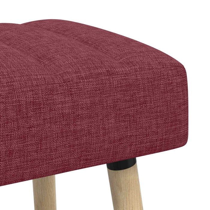 Bancă cu tapițare canelată Roșu Vin 80 x 40 x 46 cm Țesătură WALTI
